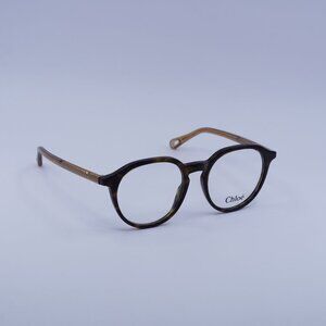 Chloe CH0012O 008 Eyeglasses Dark Havana/Brown 50mm Round Frame